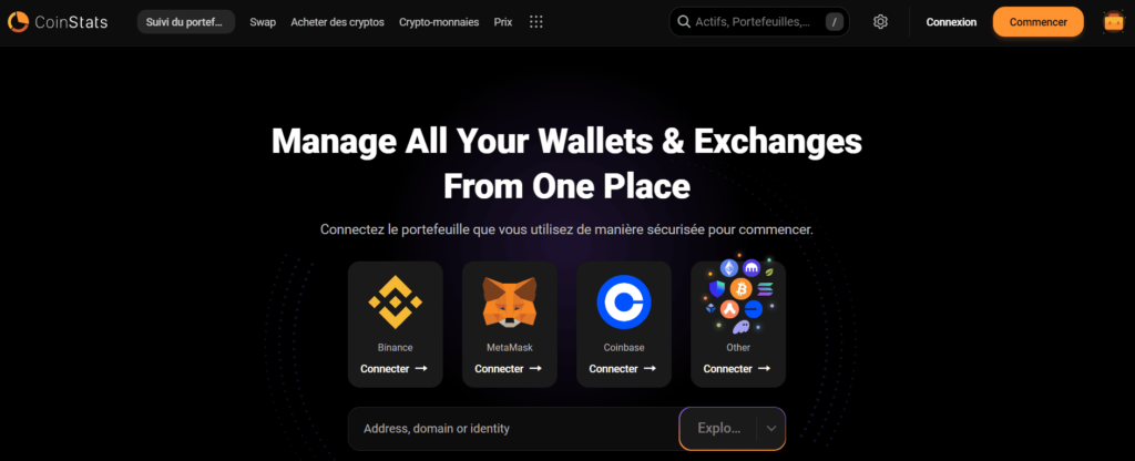 Application track wallet crypto CoinStats