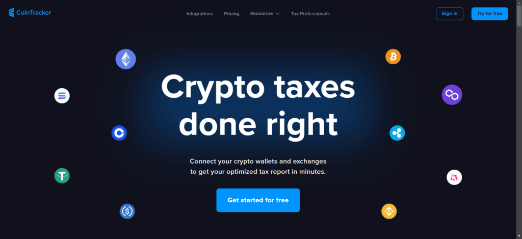 CoinTracker plateforme tracker portefeuille crypto