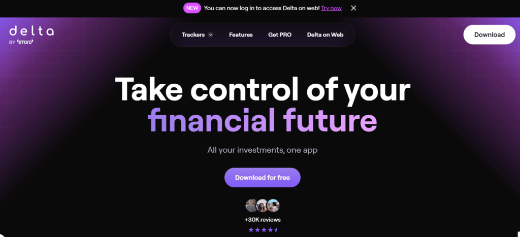 Delta Investment Tracker Wallet cryptomonnaies