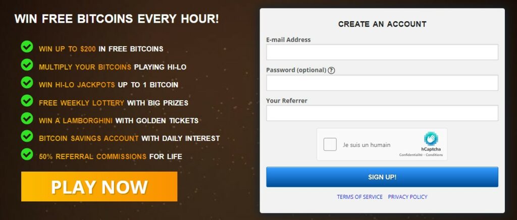 Inscription freebitcoin
