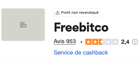avis utilisateurs Freebitco trustpilot