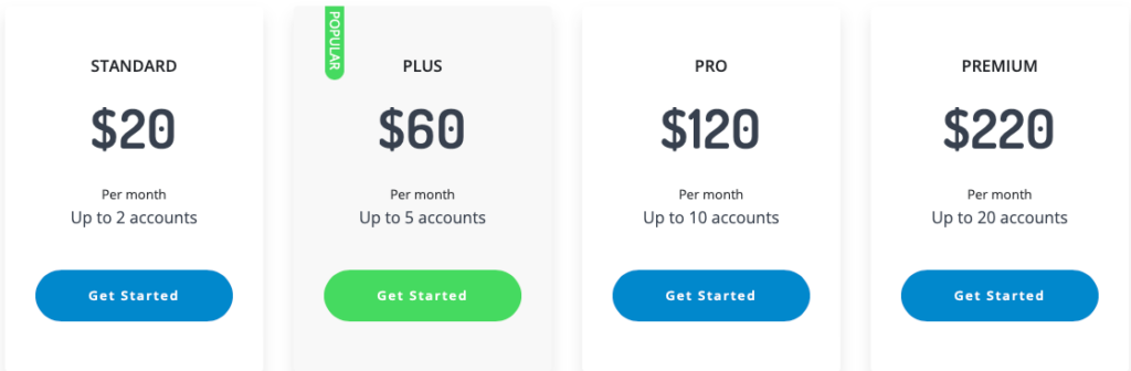 tarifs social trader tools