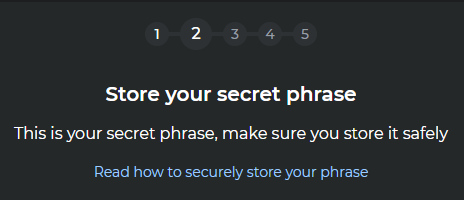 enregistrer la seed phrase xdefi