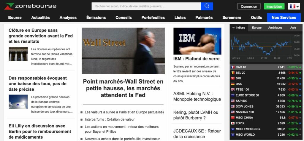 zone bourse