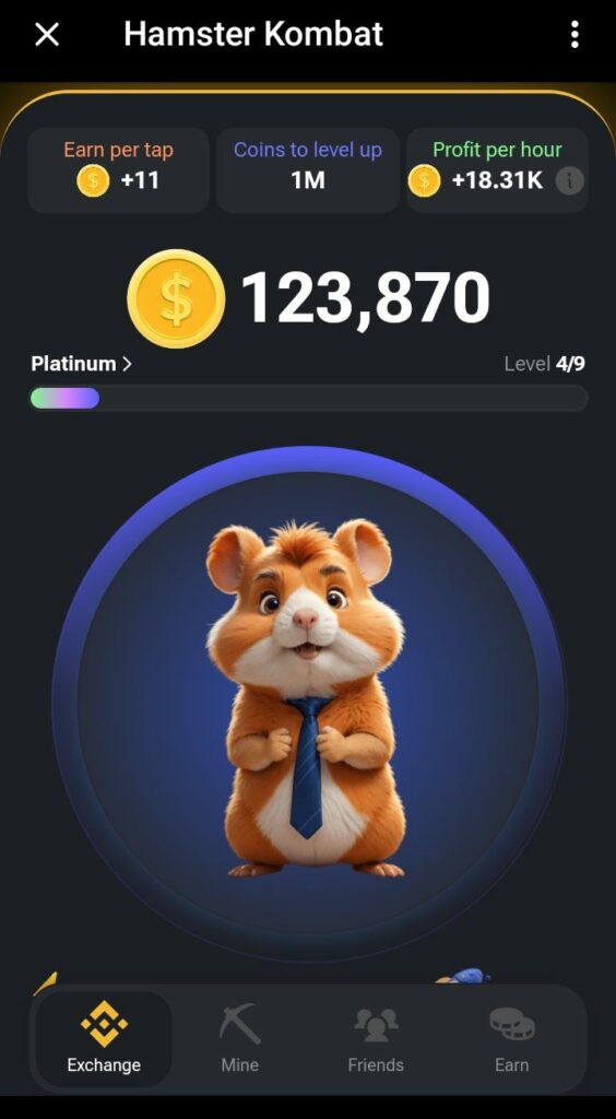 hamster kombat telegram jeu