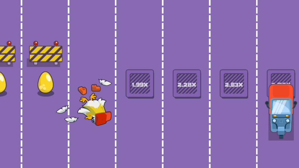 chicken cross casino se fait percuter