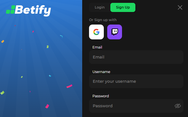Comment s'inscrire crypto casino Betify