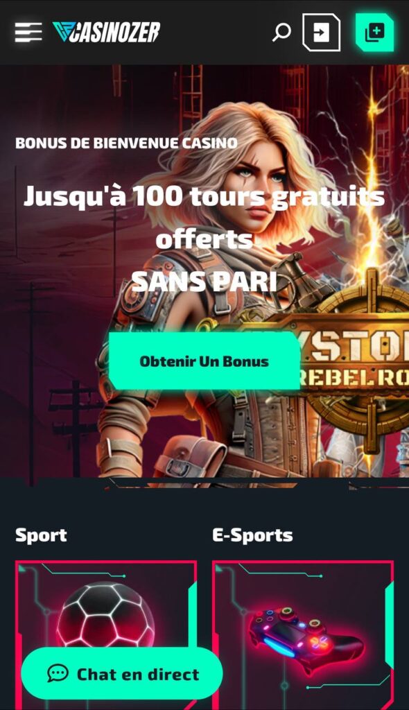casinozer site mobile