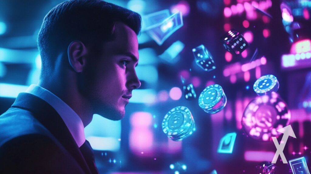 Homme qui reçoit des free spins