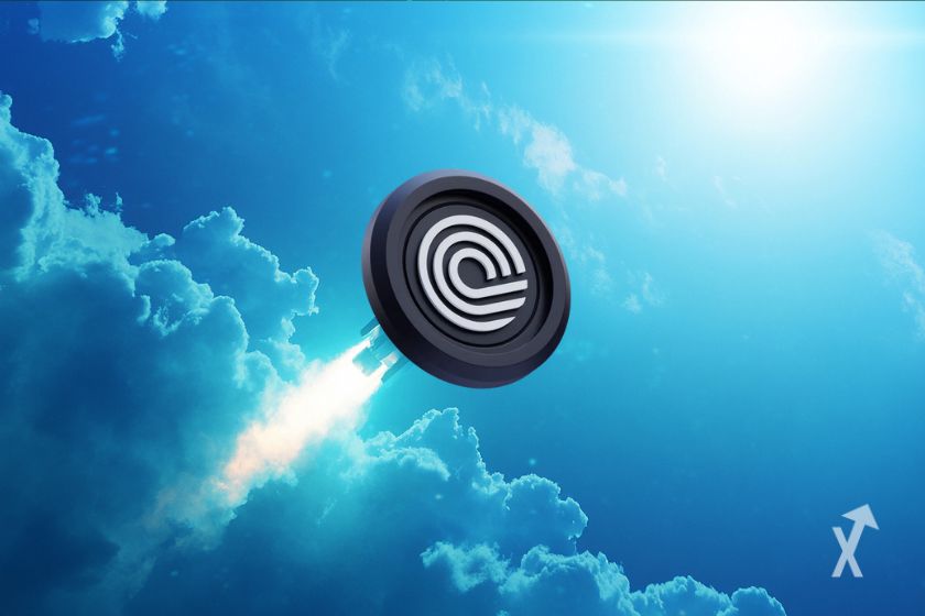 Le token ONDO sur une fusée dans le ciel