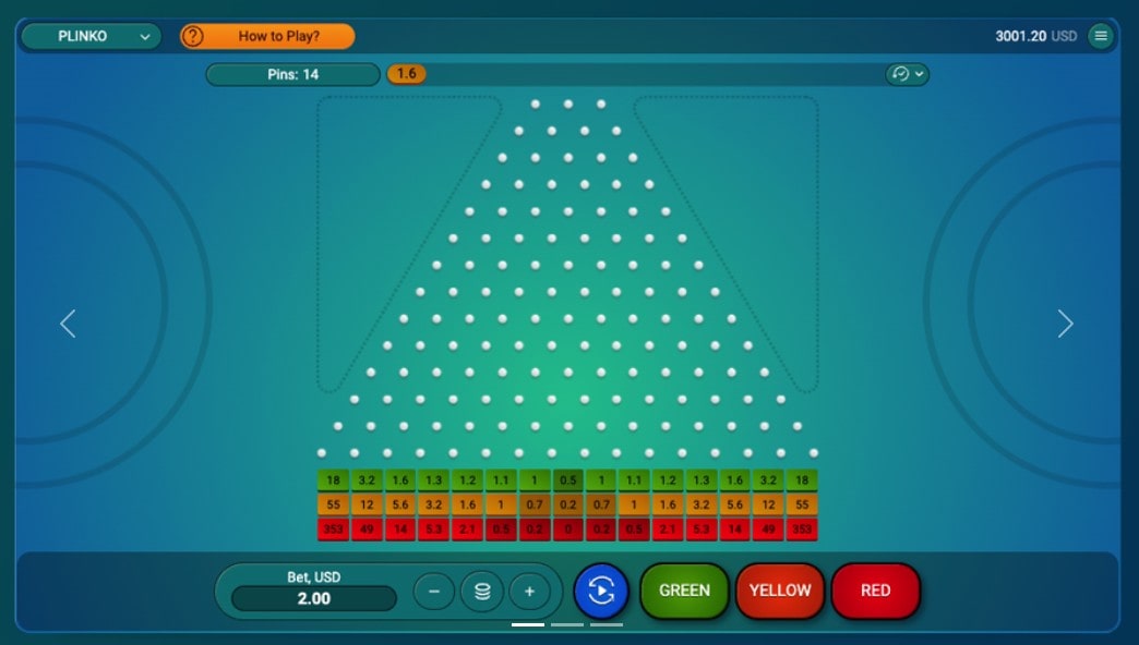 Mini-jeux casino plinko