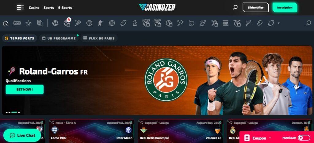 casinozer sport site pour la Ligue des Champions