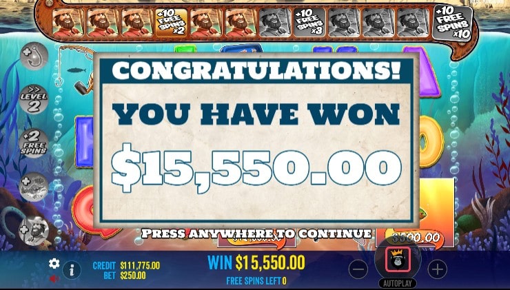 gains big bass splash bonus