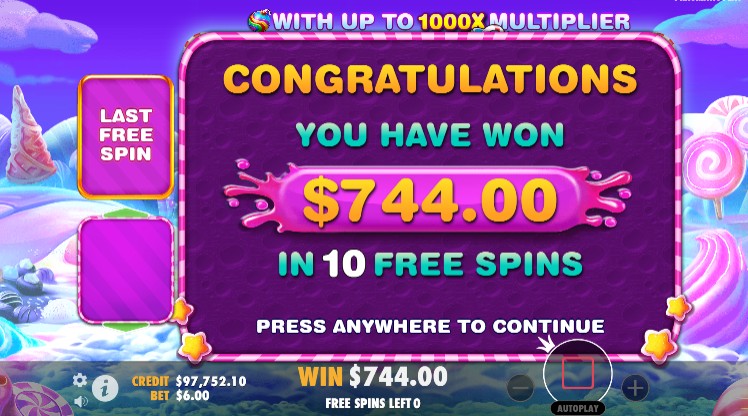 gains sweet bonanza 1000