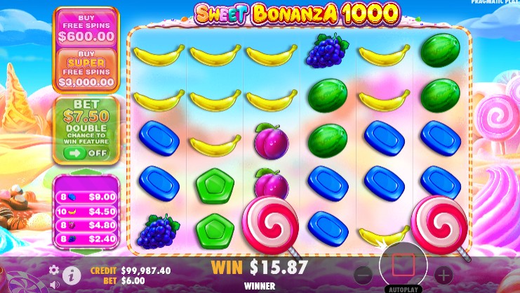 lancer rouleau sweet bonanza