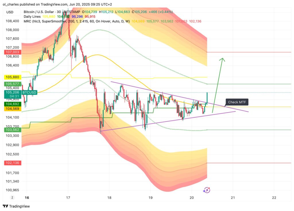 curso del Bitcoin en 30 minutos