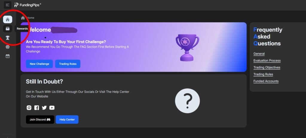 Tableau de bord fundingpips