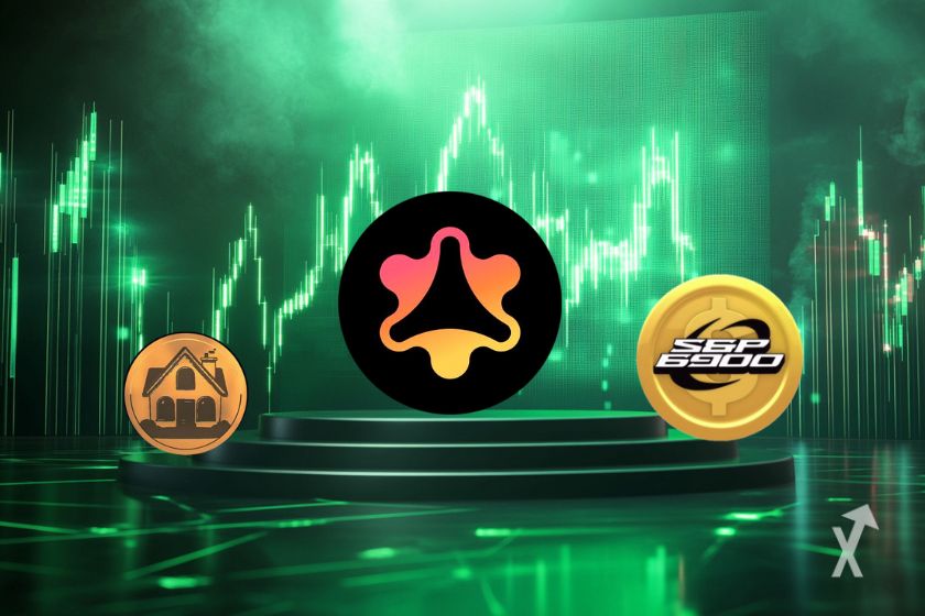 Trois memecoins sur un podium