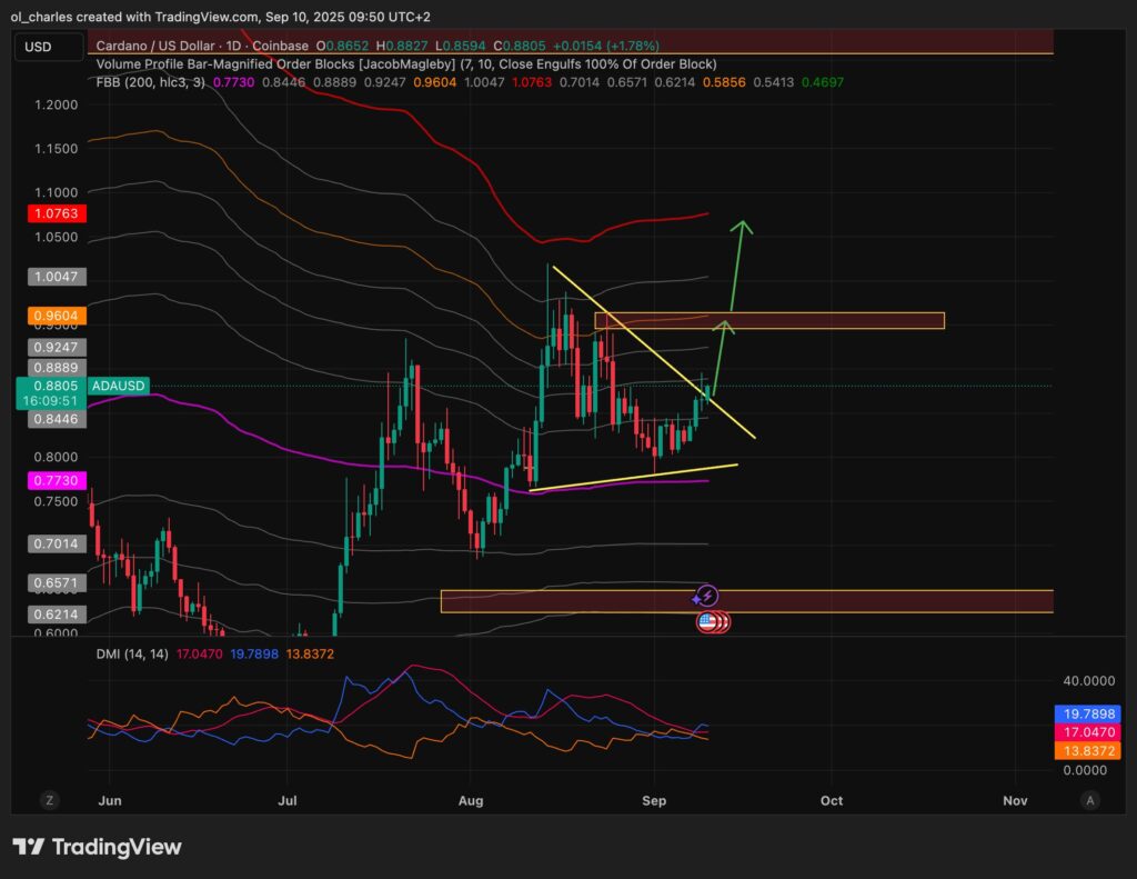 cours du Cardano en 1 jour