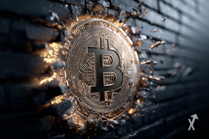 Le Bitcoin dans un mur