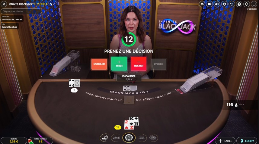 play infinite blackjack