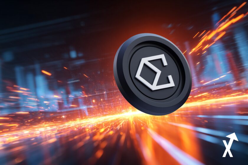 ethena ena coin in a futuristic world, fire flame