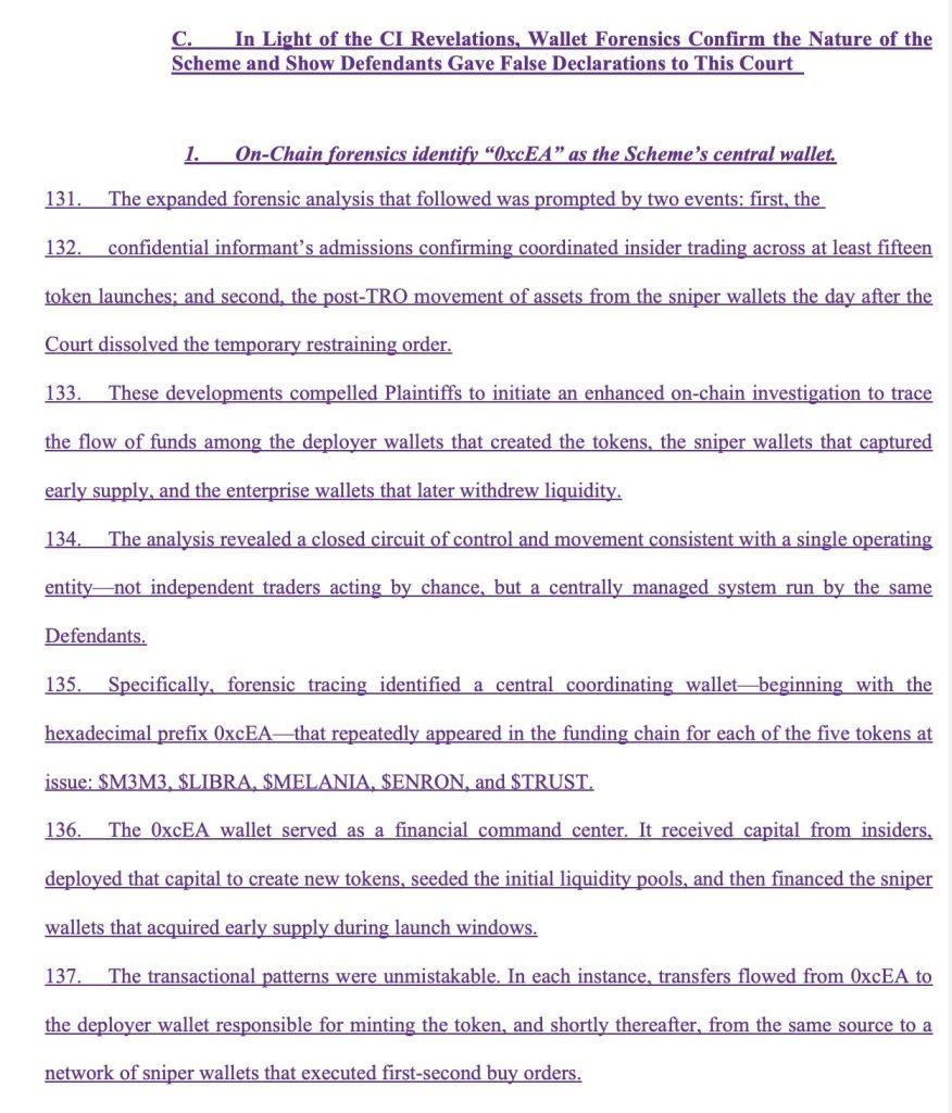 La liste des accusations contre le fondateur de Meteora