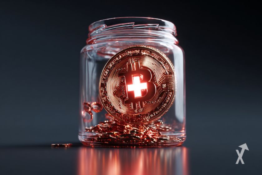 Bitcoin dans un bocal