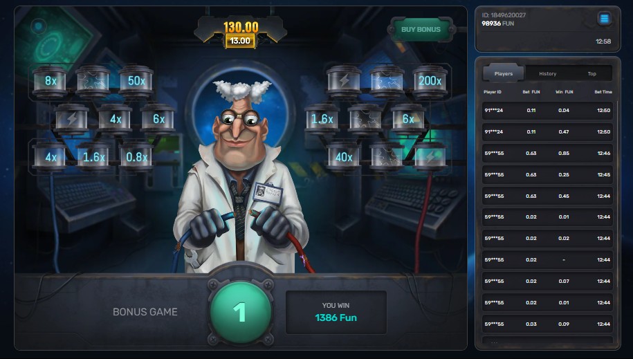 bonus game Dr Shocker 