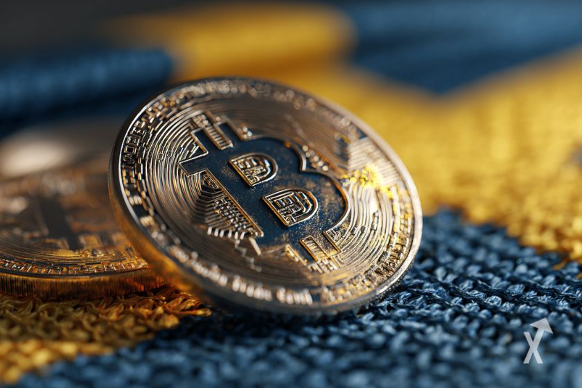 Une pièce de Bitcoin