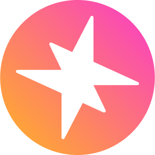 Spark protocol Token rose et orange sur fond blanc