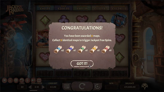 les parchemins de Jackpot raiders