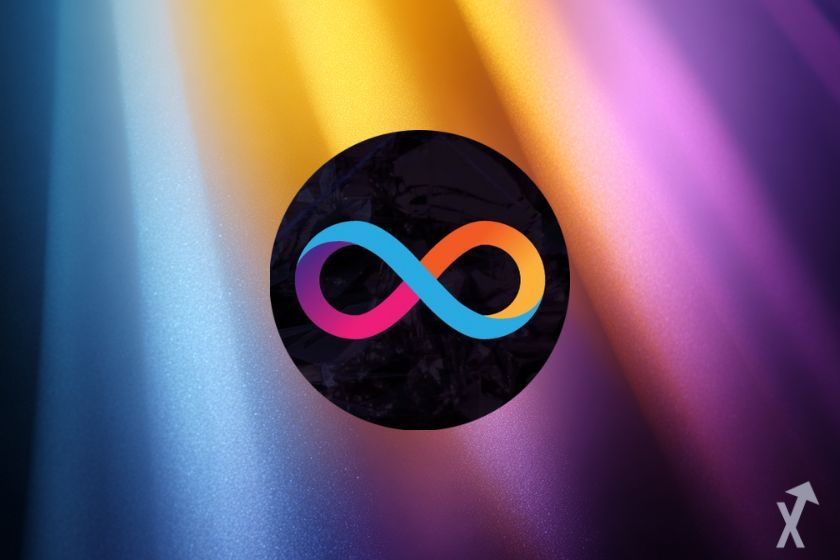 coin icp sur fond multicolor jaune bleu rose noir