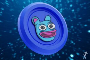 logo brett sur un fond bleu