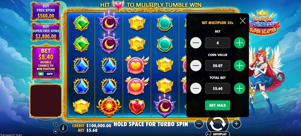 Starlight princess super scatter miser